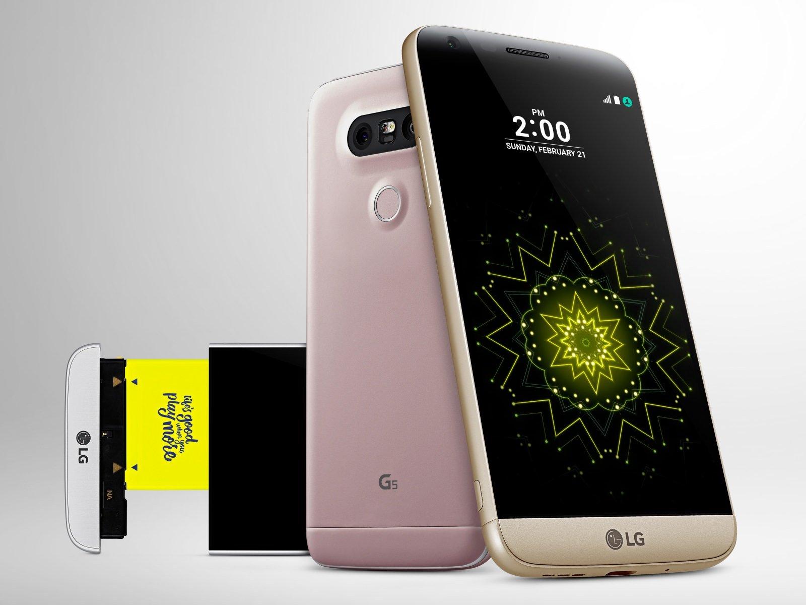 LG G5 modülleri ve diğer ekipmanları