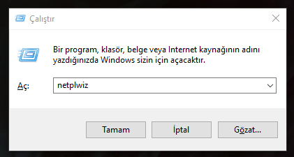 Windows 10 açılış parolasını kaldırma_001
