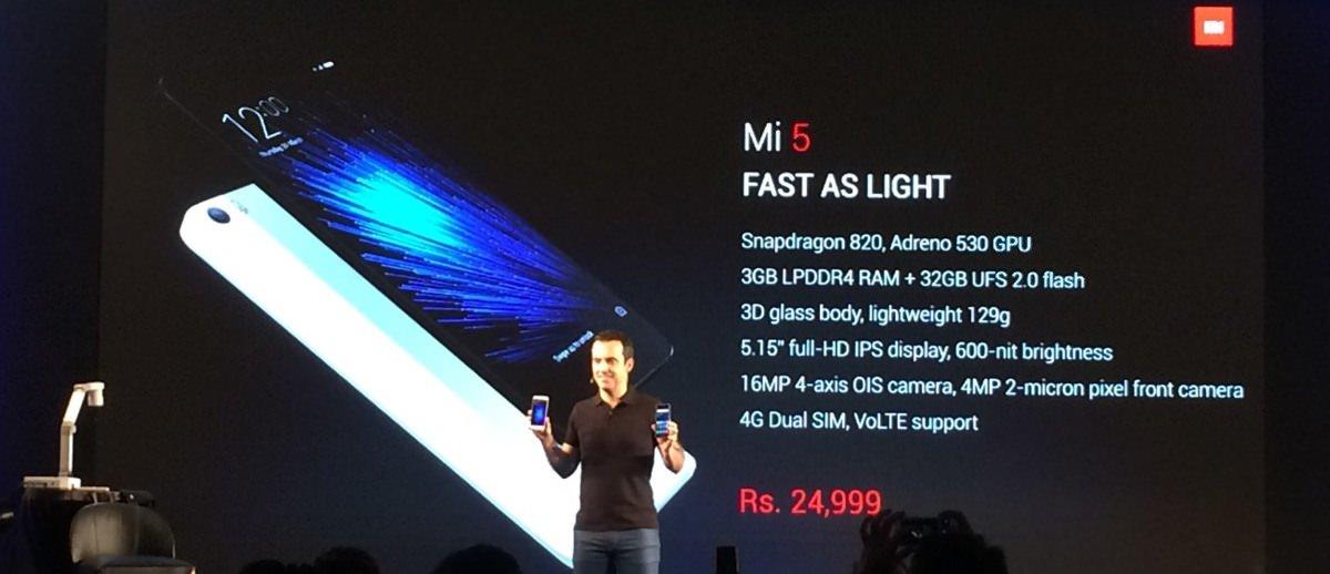 Xiaomi Mi 5 6 Nisan’da, Hindistan’da satışa çıkacak