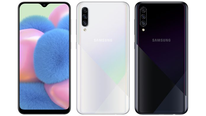 Samsung Galaxy A30s siyah ve beyaz renkleri