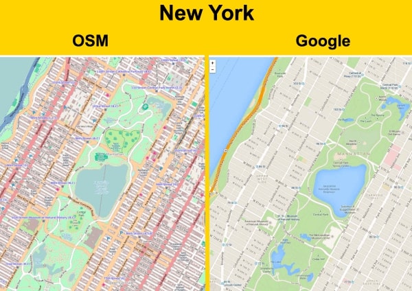 Google Haritalar İle OpenStreetMap Arasındaki Fark Nedir?